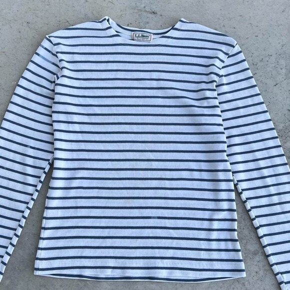 Vintage LL Bean Striped Sweater Shirt Women's Medium - Picture 2 of 8